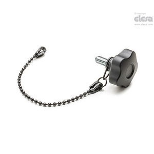 69551-C9-VOLANTINO DI SER. A LOBI CON CATENELLA DI RITEGNO TECNOPOL. PRIGIONIERO FIL. ACC. ZINC VCT.32 P-M6X16-LP-C9