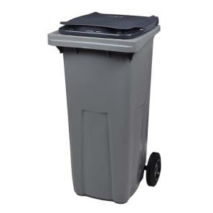 CONTENEUR KOROK 2 ROUES 120L PLASTIQUE GRIS
