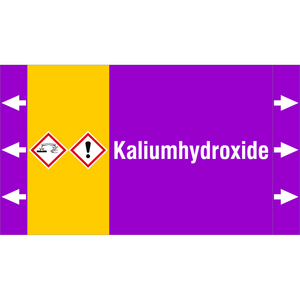 BRADY LEIDINGMERKER 220X125 KALIUMHYDROXIDE