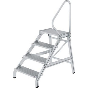 3210033100 Alu-Montagetritt 4 Stufen mit Handlauf, starr