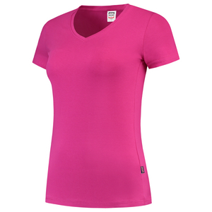 TRICORP T-SHIRT DAME V HALS FIT 101008 FUCHSIA MT XS