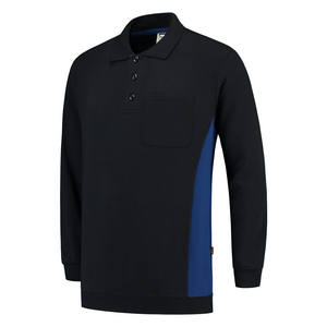 TRICORP POLOSWEATER BORSTZAK 302001 MAR/ROYAL BLAUW MT 4XL