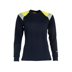 TRANEMO T-SHIRT LM DAMES FR HI-VIS 637389 GEEL/MARINE MT XXL