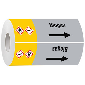 BRADY LEIDINGMERKER 300MM BIOGAS (ROL=30M)