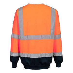 PORTWEST HI-VIS 2-TONE SWEATER B306 ORANJE/MARINE MT XXL