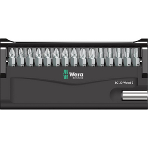 BIT-CHECK 30 WOOD 2, 30 PIECES 1X 899/4/1 SUPPORT/ADAPTATEUR