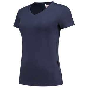 TRICORP T-SHIRT DAME V HALS FIT 101008 INKT BLAUW MT M
