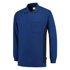 TRICORP POLOSWEATER BORSTZAK 302001 ROYAL BLAUW/MAR MT S
