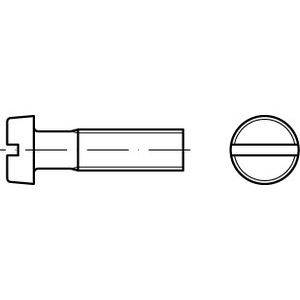 DIN84 M2.5X6 4.8 ZN Zylinderschraube mit Schlitz