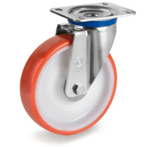 RUOTA 60 200X50 POLIURETANO NUCLEO POLIAMMIDE 6 SUPP. ROTANTE PIASTRA M 608406