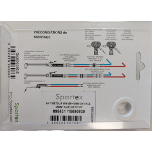 ANTI RETOUR M16-D.6+10MM OXY/ACE PACK DUO, MONTAGE DET/TUY