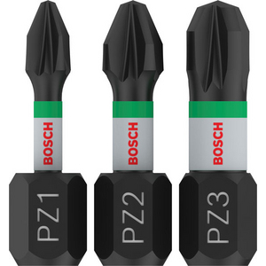 BOSCH PRO BITS IMPACT PZ1 PZ2 PZ3 25MM 2608522471 (PK=3ST)