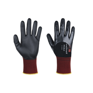 GUANTO IN NYLON DOPPIO RIVESTIMENTO IN NITRILE NERO 21-1D23B # 9/L