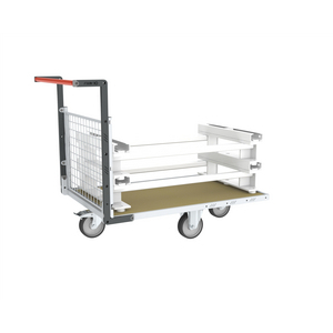 CHARIOT MODULAIRE GRILLAGE 1 DOSSIER, PLATEAU BOIS 1200 X
