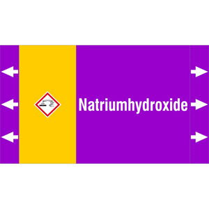 BRADY LEIDINGMERKER 220X125 NATRIUMHYDROXIDE