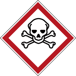 ETICHETTA ADESIVA 6 GHS SYMBOL TOXIC ON CARD 811722-PIC 1809-70 70-B7541-CRD