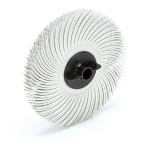 80 SPAZZOLE RADIALI CON PERNO A FILO ABRASIVO CURVO TIPO C RB-ZB DIAMETRO 19MM P.N. 25755 GIALLO 7000000757