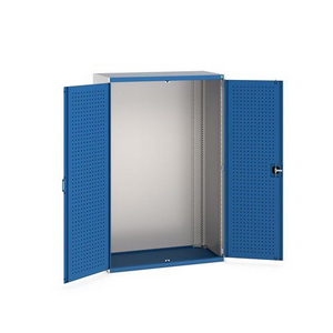 cubio cupboard with perfo doors WxDxH: 1300x650x2000mm RAL 7035/5010 ...