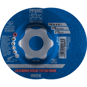 PFERD CC GRIND® SOLID grinding disc CC GRIND SOLID 115 SG INOX