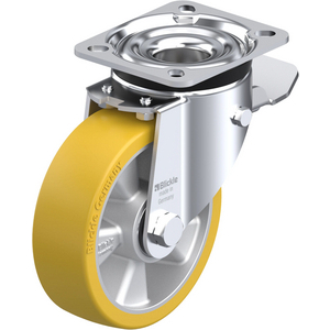 ROUE PIVOT 350KG D.125 AC BAND.NON TACHANT GRIS MOY.BIL.