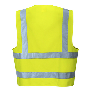 GILET DUE BANDER ORIZZONTALI E VERICALI HI-VIS YELLOW C470YER # L/XL