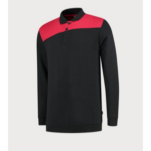 TRICORP POLOSWEATER NADEN 302004 ZWART/ROOD MT 7XL