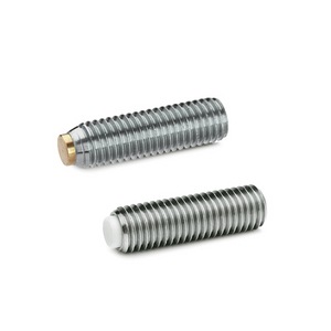 GN913.5-M10-32-MS Gewindestift mit Messingzapfen Edelstahl