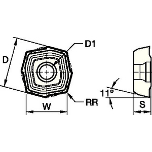 5541840-DRILLING INSERT FOR CENTER POCKET TCF040203ACV36 WU40PH