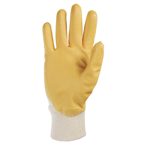 MONTAGEHANDSCHUH TAIFUN 151 9 Nitril, curry, 0,67mm stark, Strickbund