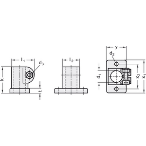GN.48355-BASE PER MORSETTI DI COLLEGAMENTO ALLUMINIO GN 162.3-B18-2-BL