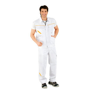 2367064 Highline Arbeitsweste weiß/weiß/gelb Gr. 3XL