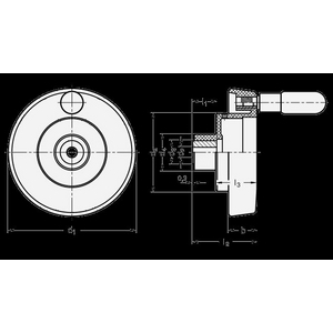 GN521.8-125-B10-D Scheibenhandrad für Stellungsanzeiger Elesa