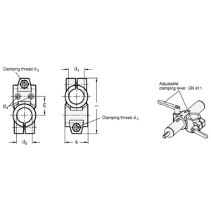 GN132.1-B60-B60-2-SW Verfahrschlitten Kreuzform