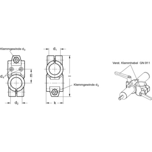 GN132.1-B60-B60-2-SW Verfahrschlitten Kreuzform