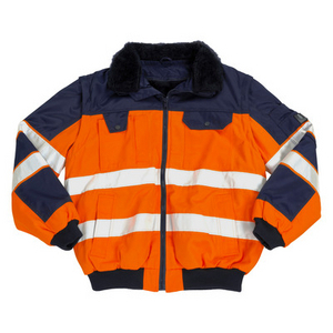 00920-660-141-S HI-VIS ORANGE-MARINE Pilotjacke Livigno