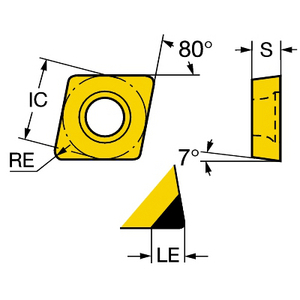 PLAQUETTE TOURNAGE DIAMANT CCMW09T308FP CD10