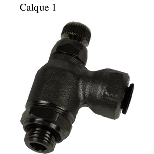 LIMITEUR DEBIT ECHAP COUDE LN REGLAGE/MANU M1/8 CY TUBE 8