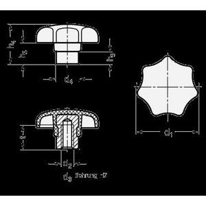 GN6336.2-80-M16-E Sterngriff (Thermoplast)