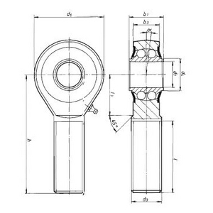 ROTULE DE COMMANDE TYPE BRM 18 FIL.A DROITE 2 RANGEES BILLES