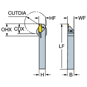 COROMANT COROCUT SCHACHTSTEEKGER. LF123F15-1212B-S