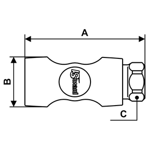 COUPLEUR AIR ISOB8 PLAST A-R BOUTON PS12 F1/2 SECURISE