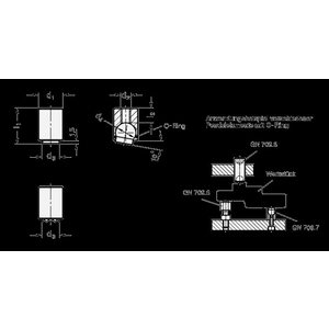 GN709.7-13-16-R Pendelelement mit Stahlkugel (geriffelt)