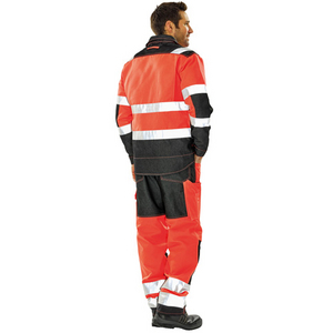 BLOUSON HV ROUGE/NOIR 3FLA00 T3 SATIN FLUO - CROISE 60/C 40/P
