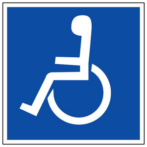 PLAQUE 200X200MM HANDICAPES
