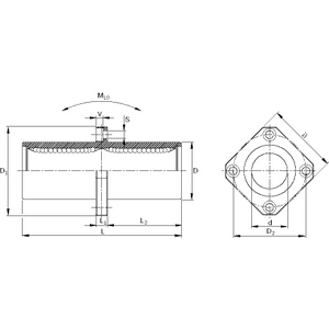 R-0742-208-30 Kugelbuchse mit Flansch