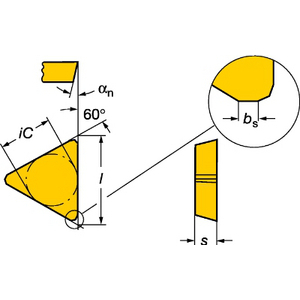 PLAQUETTE FRAISAGE A GEOMETRIE TPKR 22 04 PD R-WH 4240