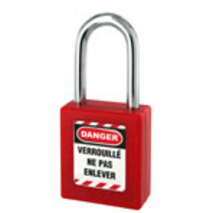 CADENAS CONSIGNATION 40MM ROUGE ANSE ACIER HT 38 1CLE VARIE