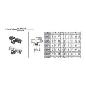 PARALLEL MALE TEE Execution Cylindrical 10 - 1/2G