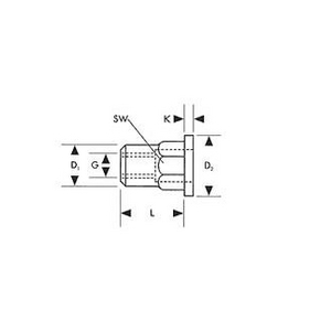 GESIPA BLINDKLINKMOER STAAL ZESKANT M6 X 9 X 15.5 216424023