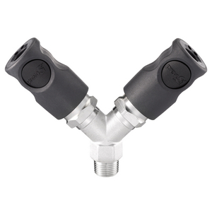 Y 2 COUPLEUR AIR ISOC6 PLAST A-R BOUTON PS12 M3/8 CY SECURISE